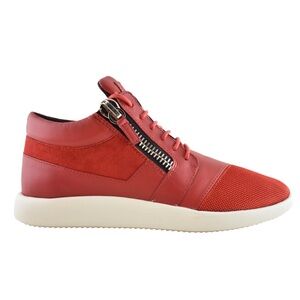 Giuseppe Zanotti Mens Megatron Red Low Top Mix Mid Runner Trainer Sneaker 43 10